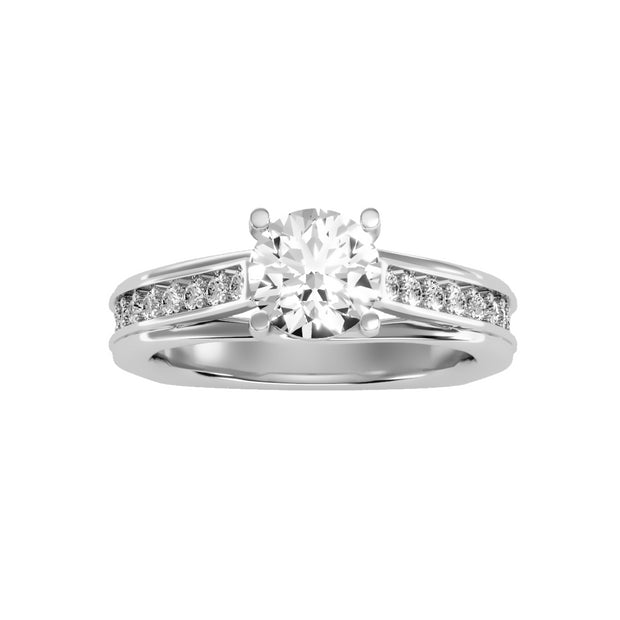 1.76 Carat Diamond 14K White Gold Engagement Ring - Fashion Strada