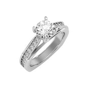 1.76 Carat Diamond 14K White Gold Engagement Ring - Fashion Strada