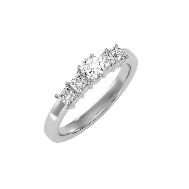 0.82 Carat Diamond 14K White Gold Engagement Ring - Fashion Strada