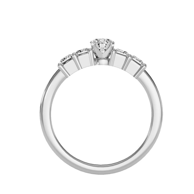 0.82 Carat Diamond 14K White Gold Engagement Ring - Fashion Strada