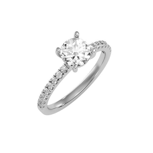 1.42 Carat Diamond 14K White Gold Engagement Ring - Fashion Strada