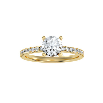 1.42 Carat Diamond 14K Yellow Gold Engagement Ring - Fashion Strada