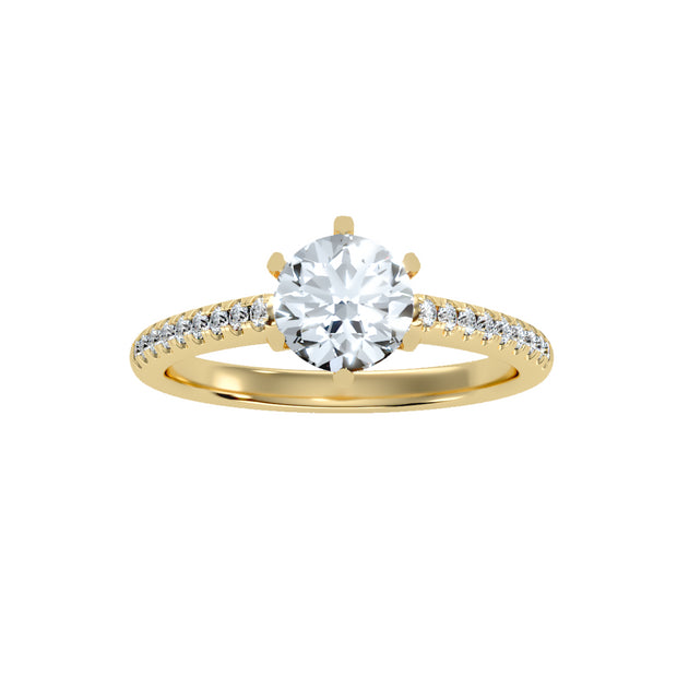 1.47 Carat Diamond 14K Yellow Gold Engagement Ring - Fashion Strada