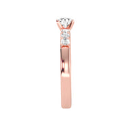 0.74 Carat Diamond 14K Rose Gold Engagement Ring - Fashion Strada