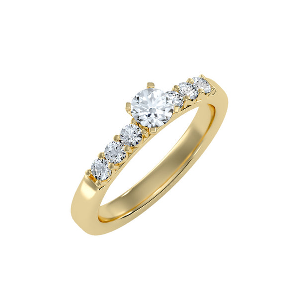 0.74 Carat Diamond 14K Yellow Gold Engagement Ring - Fashion Strada