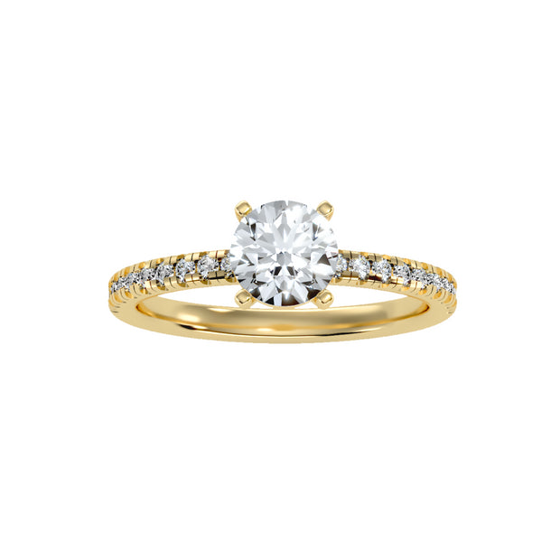 1.26 Carat Diamond 14K Yellow Gold Engagement Ring - Fashion Strada