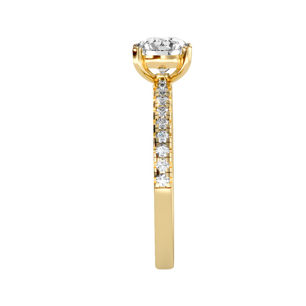 1.26 Carat Diamond 14K Yellow Gold Engagement Ring - Fashion Strada