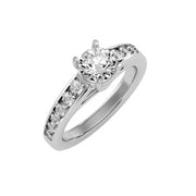 1.57 Carat Diamond 14K White Gold Engagement Ring - Fashion Strada
