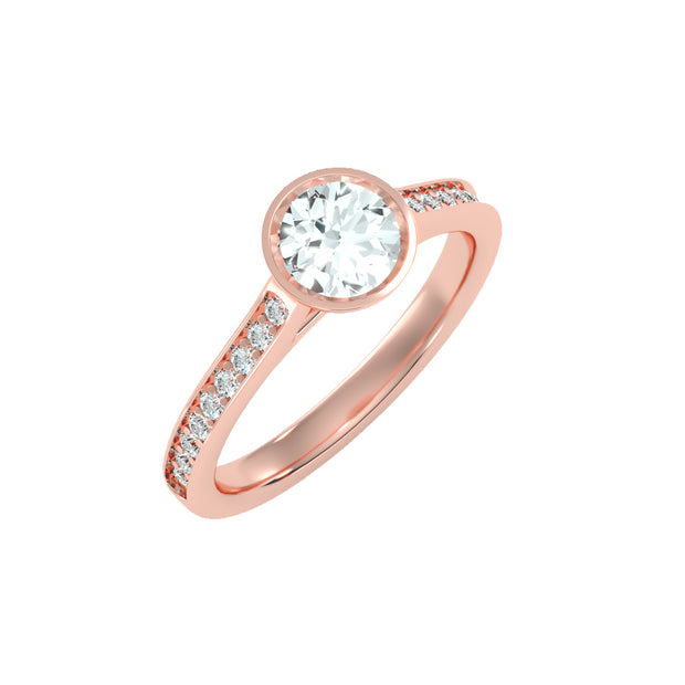 1.52 Carat Diamond 14K Rose Gold Engagement Ring - Fashion Strada