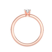 0.55 Carat Diamond 14K Rose Gold Engagement Ring - Fashion Strada