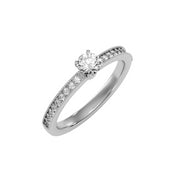 0.55 Carat Diamond 14K White Gold Engagement Ring - Fashion Strada
