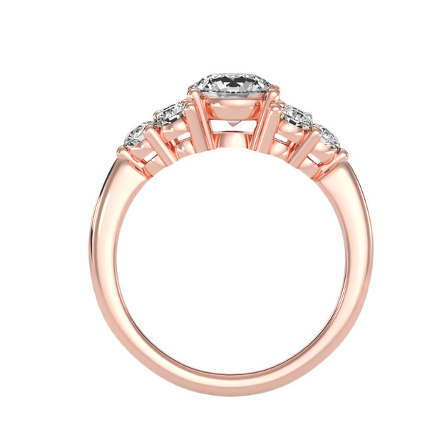 1.75 Carat Diamond 14K Rose Gold Engagement Ring - Fashion Strada