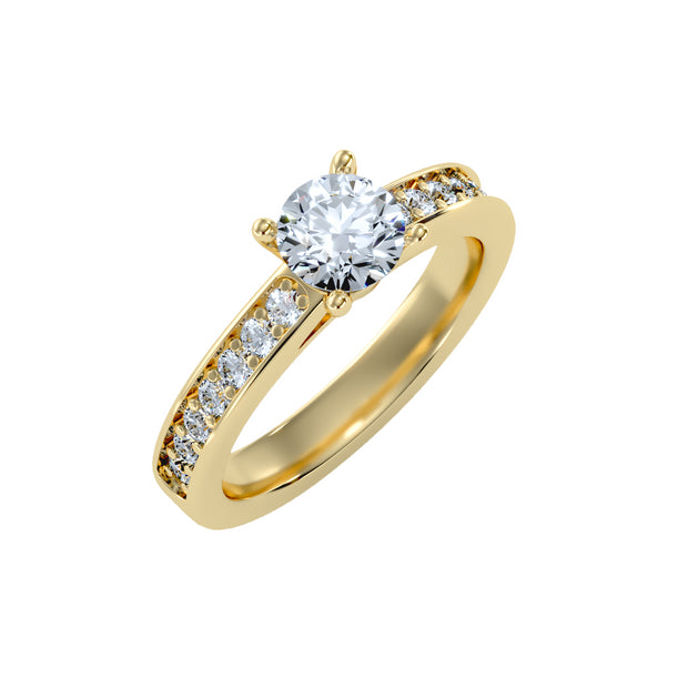 0.95 Carat Diamond 14K Yellow Gold Engagement Ring - Fashion Strada