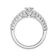 1.12 Carat Diamond 14K White Gold Engagement Ring - Fashion Strada