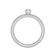 0.96 Carat Diamond 14K White Gold Engagement Ring - Fashion Strada