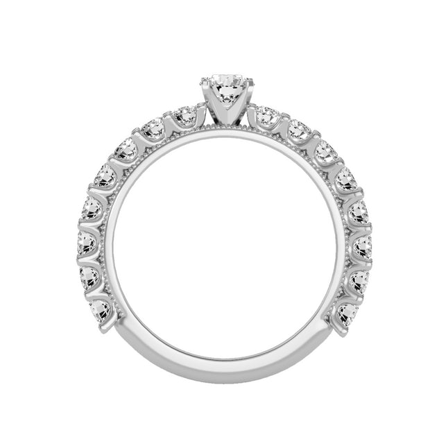 1.50 Carat Diamond 14K White Gold Engagement Ring - Fashion Strada