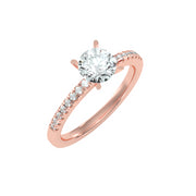 1.24 Carat Diamond 14K Rose Gold Engagement Ring - Fashion Strada