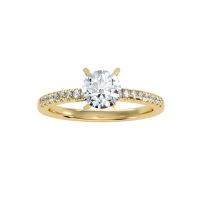 1.24 Carat Diamond 14K Yellow Gold Engagement Ring - Fashion Strada