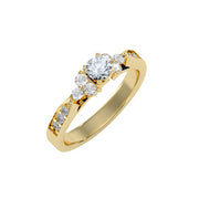 0.69 Carat Diamond 14K Yellow Gold Engagement Ring - Fashion Strada