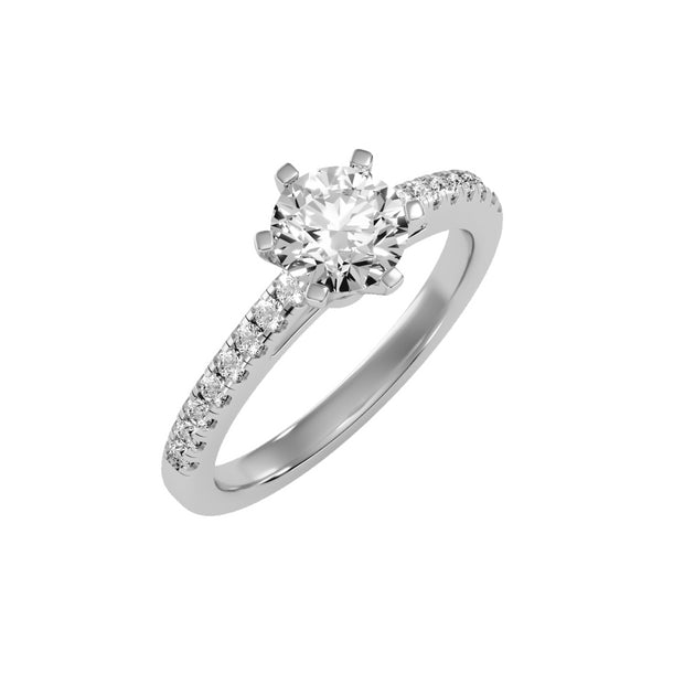 1.42 Carat Diamond 14K White Gold Engagement Ring - Fashion Strada