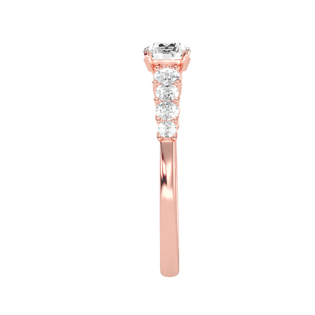 1.01 Carat Diamond 14K Rose Gold Engagement Ring - Fashion Strada