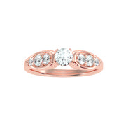 0.90 Carat Diamond 14K Rose Gold Engagement Ring - Fashion Strada