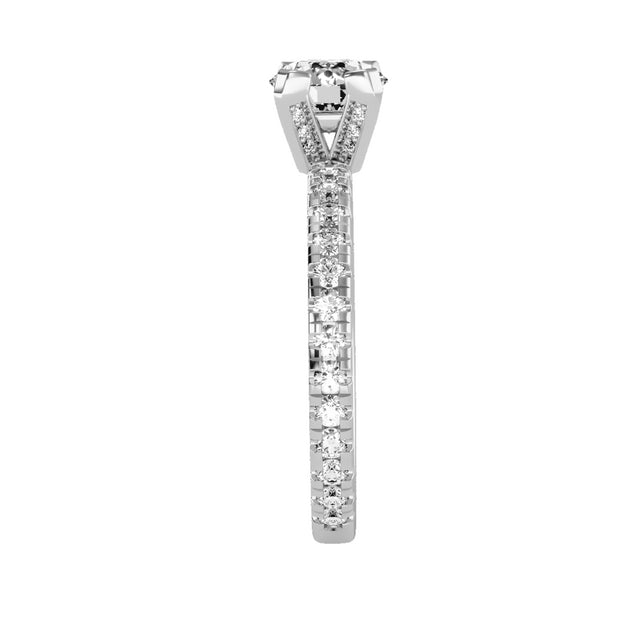 1.68 Carat Diamond 14K White Gold Engagement Ring - Fashion Strada