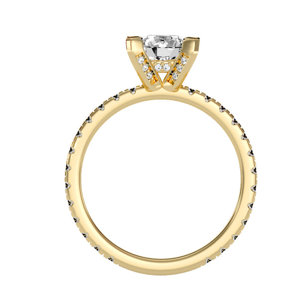 1.68 Carat Diamond 14K Yellow Gold Engagement Ring - Fashion Strada