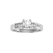 0.65 Carat Diamond 14K White Gold Engagement Ring - Fashion Strada