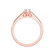 0.45 Carat Diamond 14K Rose Gold Engagement Ring - Fashion Strada