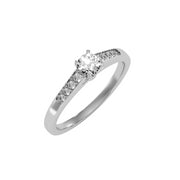 0.45 Carat Diamond 14K White Gold Engagement Ring - Fashion Strada