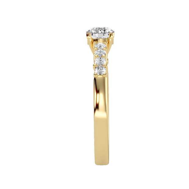0.71 Carat Diamond 14K Yellow Gold Engagement Ring - Fashion Strada