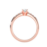 0.41 Carat Diamond 14K Rose Gold Engagement Ring - Fashion Strada
