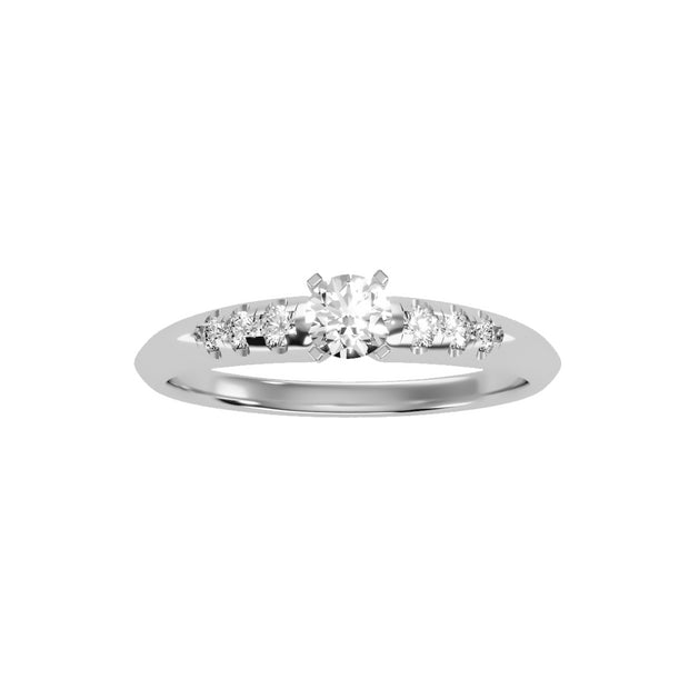 0.41 Carat Diamond 14K White Gold Engagement Ring - Fashion Strada