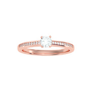 0.35 Carat Diamond 14K Rose Gold Engagement Ring - Fashion Strada