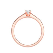 0.35 Carat Diamond 14K Rose Gold Engagement Ring - Fashion Strada
