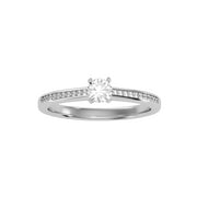 0.35 Carat Diamond 14K White Gold Engagement Ring - Fashion Strada