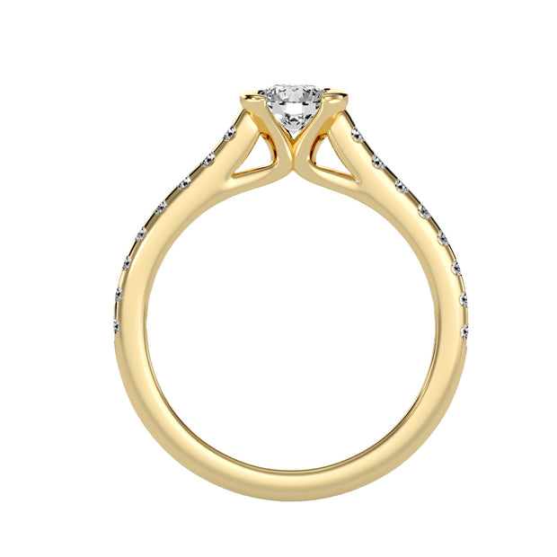 0.81 Carat Diamond 14K Yellow Gold Engagement Ring - Fashion Strada