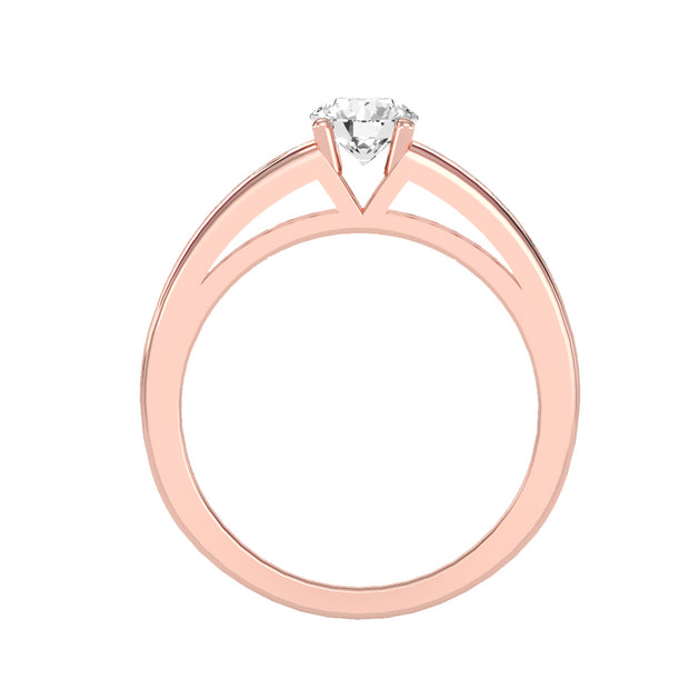 0.89 Carat Diamond 14K Rose Gold Engagement Ring - Fashion Strada