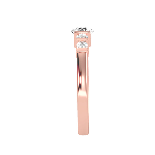 0.70 Carat Diamond 14K Rose Gold Engagement Ring - Fashion Strada