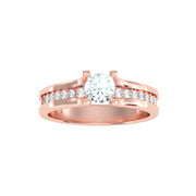0.97 Carat Diamond 14K Rose Gold Engagement Ring - Fashion Strada