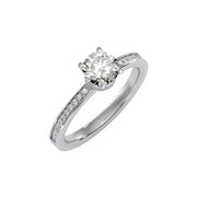 0.78 Carat Diamond 14K White Gold Engagement Ring - Fashion Strada