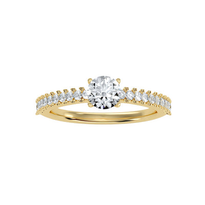 0.98 Carat Diamond 14K Yellow Gold Engagement Ring - Fashion Strada
