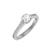 0.91 Carat Diamond 14K White Gold Engagement Ring - Fashion Strada