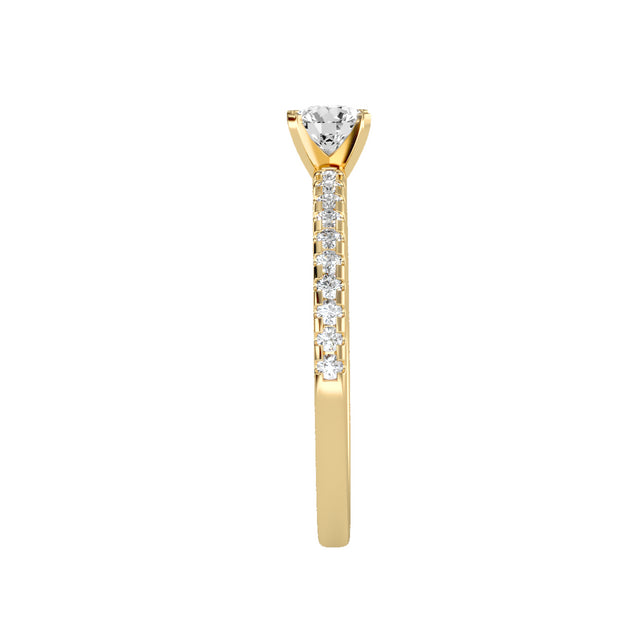0.49 Carat Diamond 14K Yellow Gold Engagement Ring - Fashion Strada
