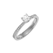 0.57 Carat Diamond 14K White Gold Engagement Ring - Fashion Strada