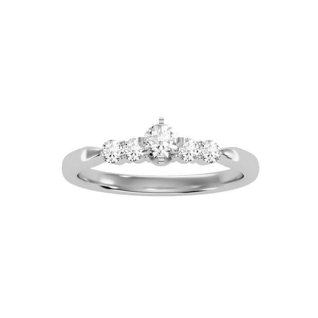 0.44 Carat Diamond 14K White Gold Engagement Ring - Fashion Strada