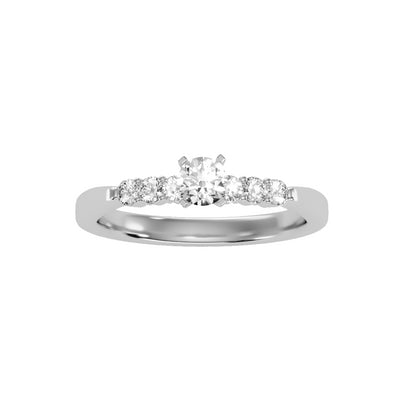 0.52 Carat Diamond 14K White Gold Engagement Ring - Fashion Strada
