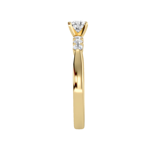 0.52 Carat Diamond 14K Yellow Gold Engagement Ring - Fashion Strada