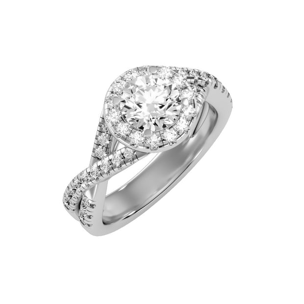 1.87 Carat Diamond 14K White Gold Engagement Ring - Fashion Strada